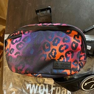 New Wolfpak fanny pack NEON LEOPARD rare sold out bag